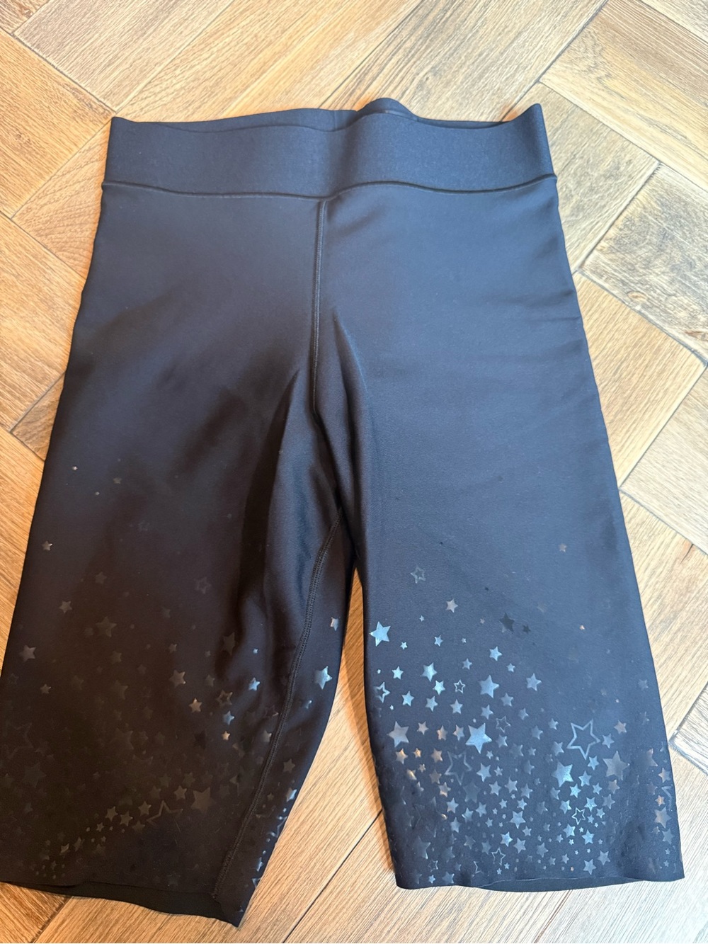 Ultracor Black Star-Print Athletic Bike Shorts